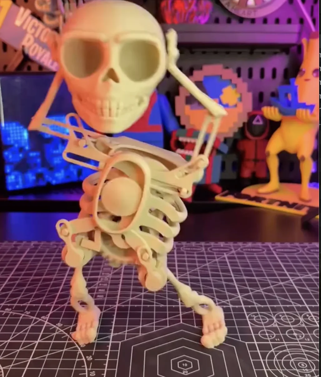 SkullMotion — squelette dansant mécanique à monter